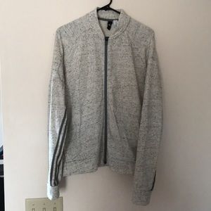 Adidas heathered sweater white and gray